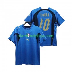Camisola Itália Totti 20 Retro Homem Equipamento Primeiro 2006 Manga Curta